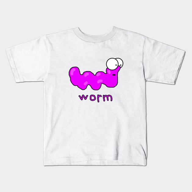 Worm Creature Series Kids T-Shirt by onekdesigns